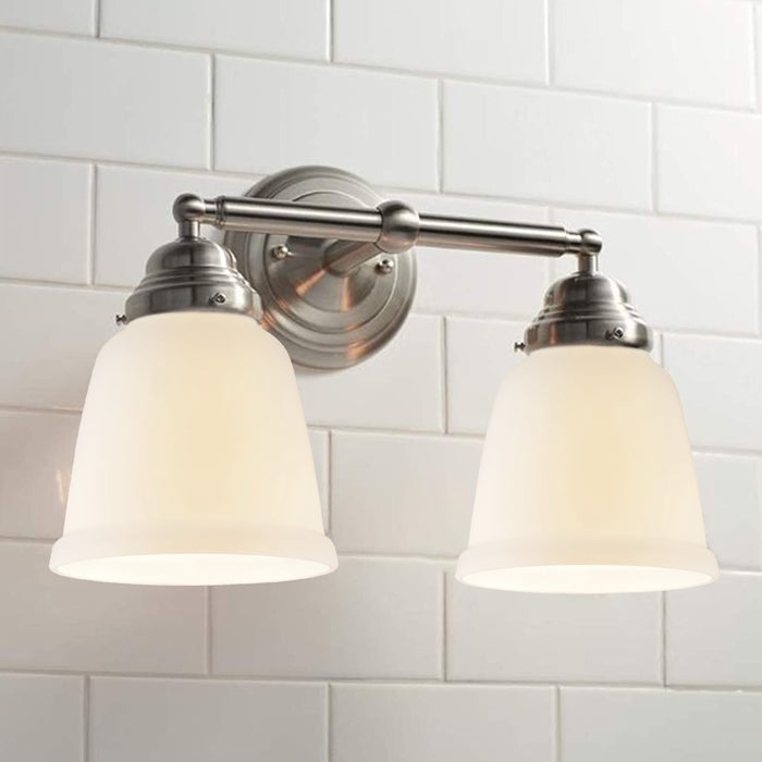 # 23086-4 Transitional Style Replacement Dome Shaped Frosted Ribbed Glass Shade, 2 1/8" Fitter Size, 3 3/4" high x 6 1/2" diameter, 4 Pack