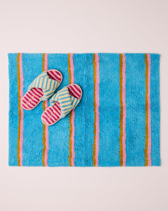Aegean Stripe Bath Mat