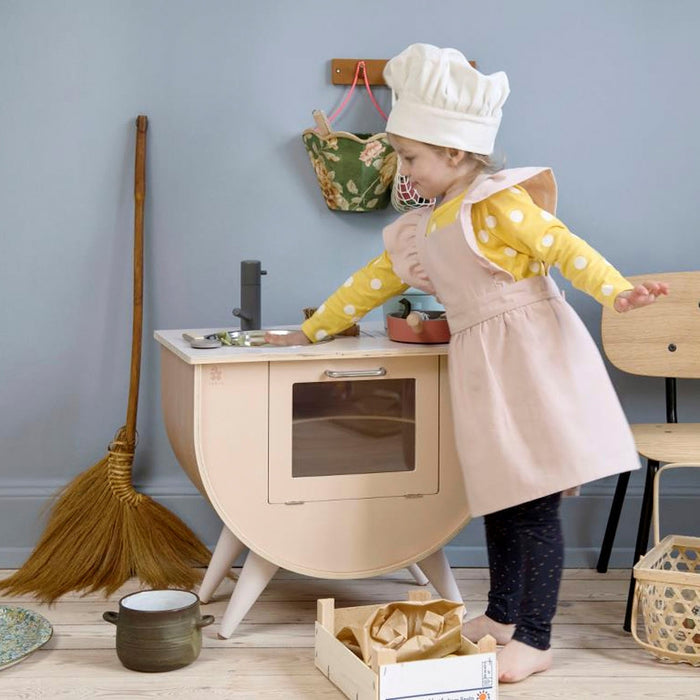 Apron and Hat Set Dusty Pink