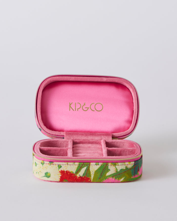 Australian Bush Blossom Travel Velvet Jewellery Box