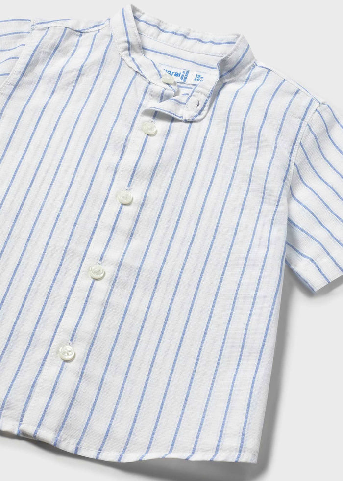 Baby + Boy Linen Shirt - Ocean - Wee Bee Baby Boutique