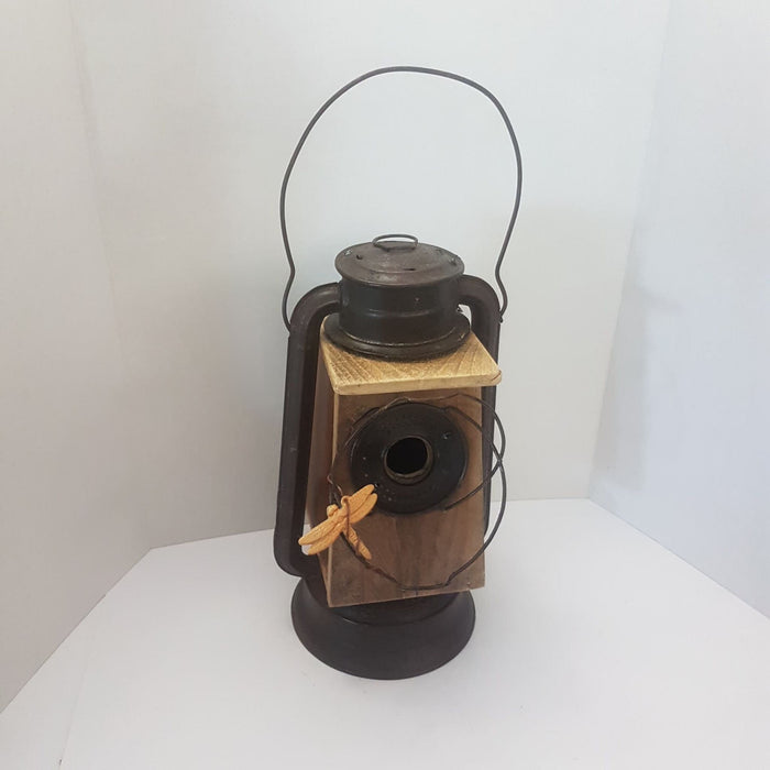 bird house lantern garden decor hand made