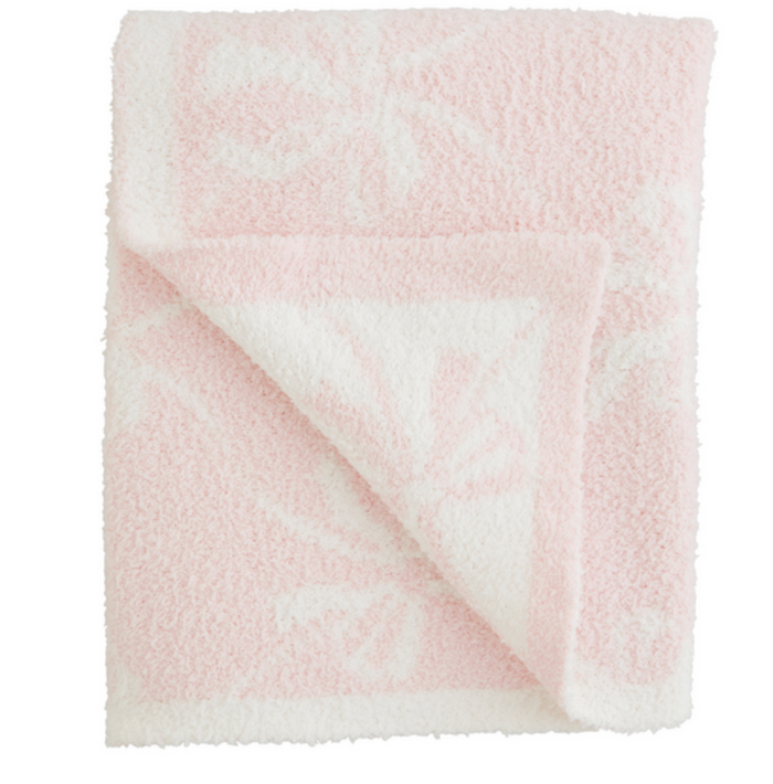 Bow Chenille Blanket - Pine & Moss