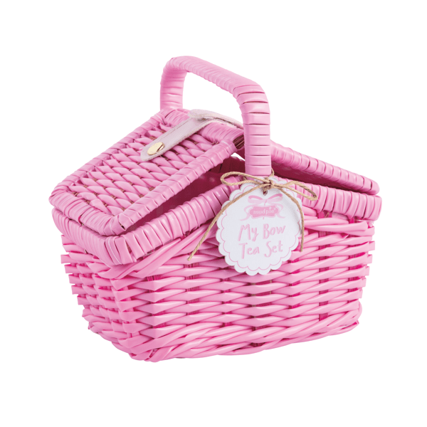 Bow Tea Set and Basket - Wee Bee Baby Boutique