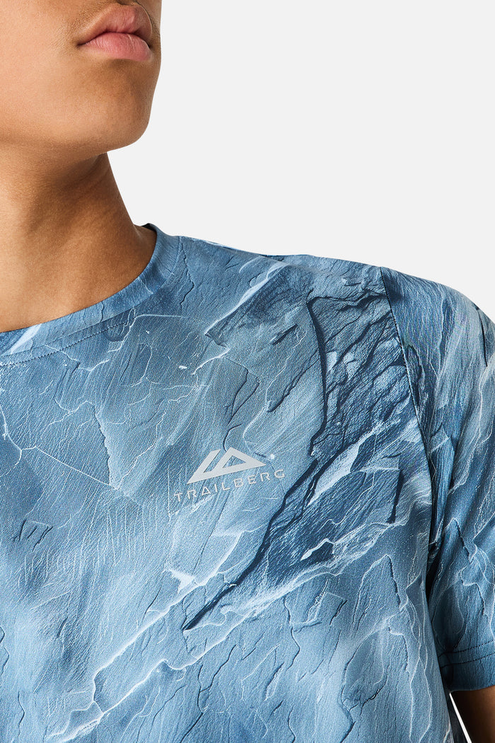 Boys Slate Tee - Storm Blue/Washed Indigo