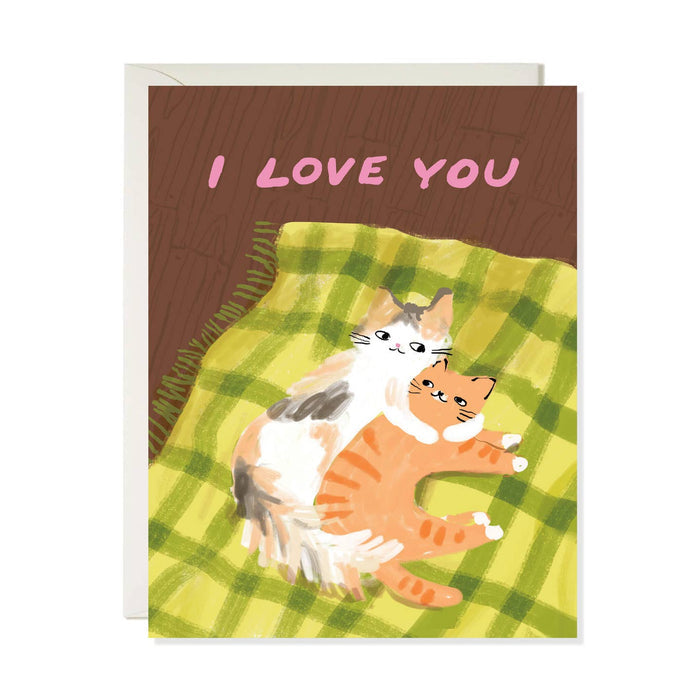 Cat Snuggle Greeting Card