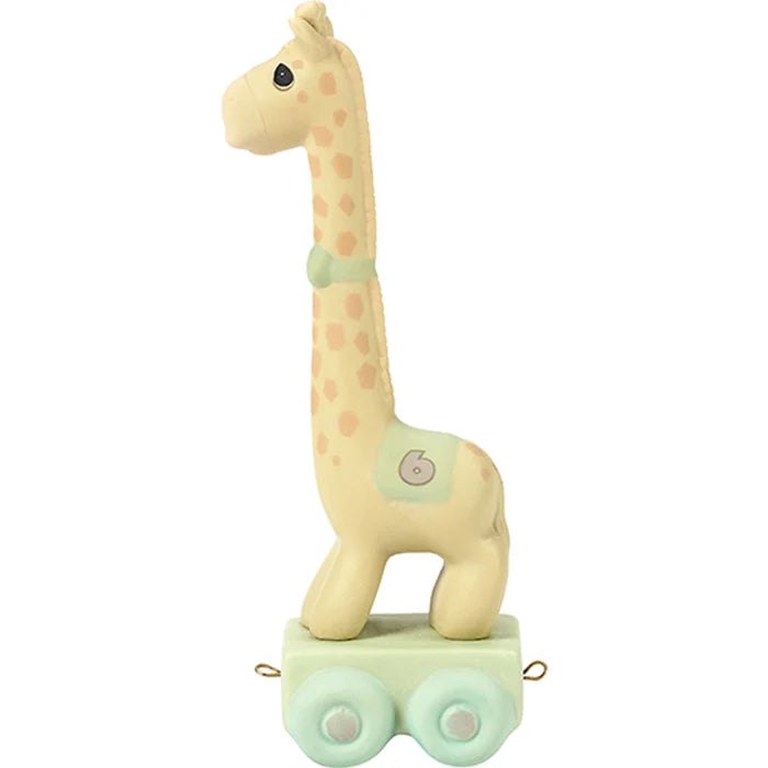 "Clearance Sale" Precious Moments - Age 6 Baby Giraffe Birthday Train Figurine 142026