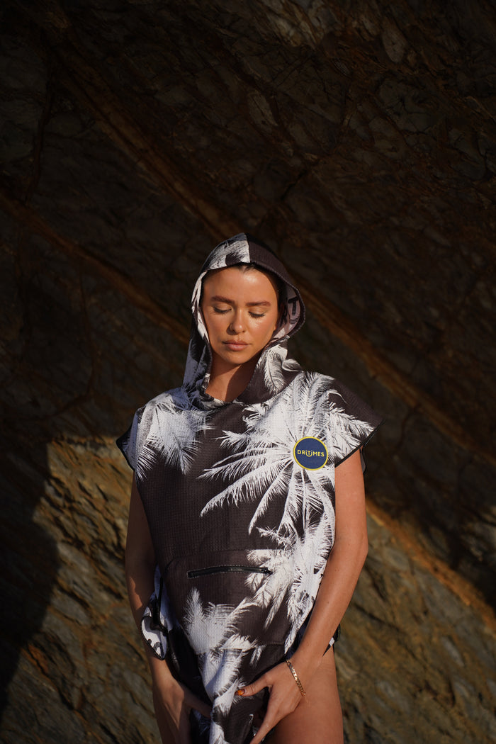 Cory Teunissen Midnight Palms Poncho Towel