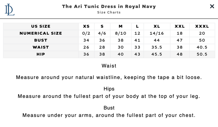 Duffield Lane Ari Tunic Dress - Royal Navy