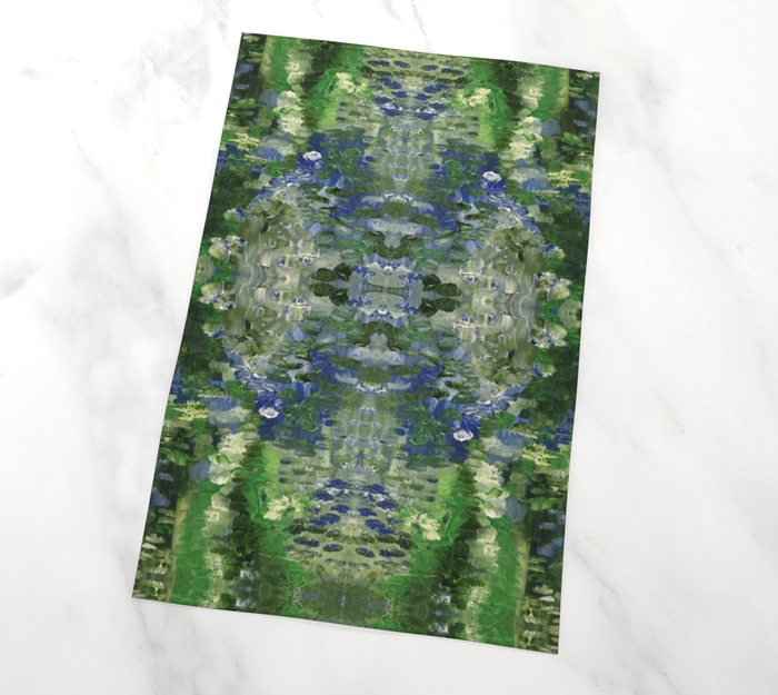 "Early Monet" Tea Towel (Green, Blue)