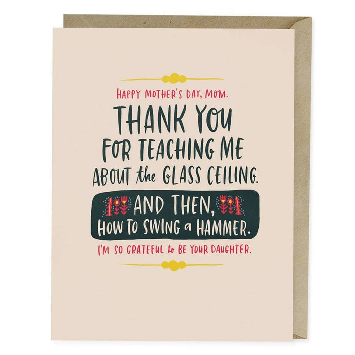 Glass Ceiling Mother's Day Card - Pine & Moss