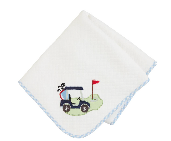 Golf Quilted Blanket - Pine & Moss