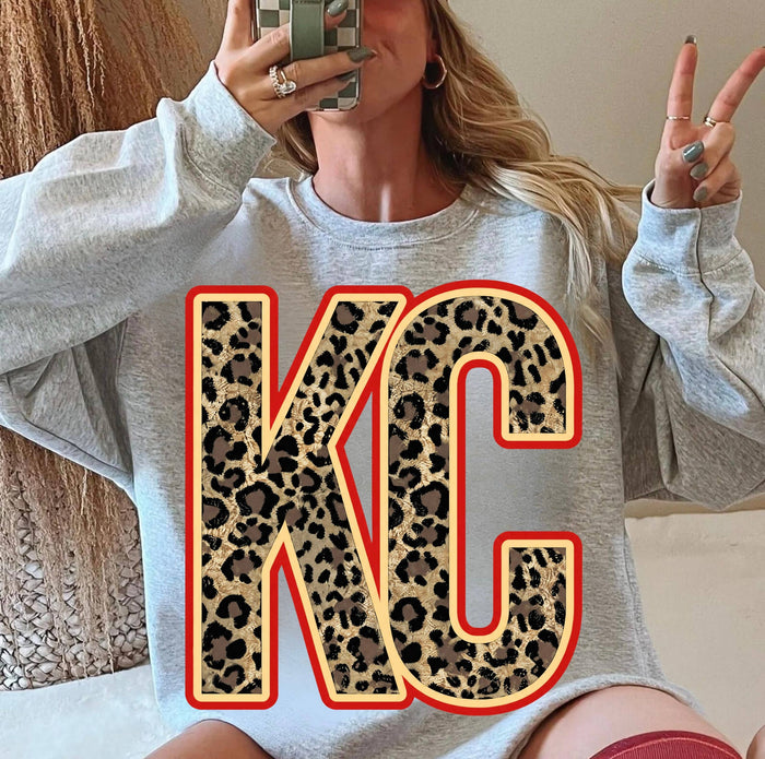 Leopard Block KC Crewneck