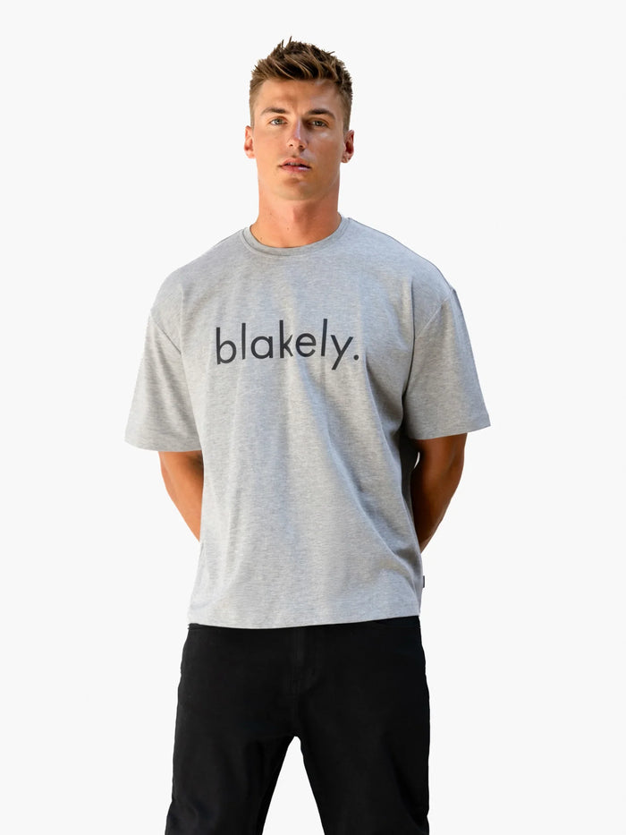 Logo Unfitted T-Shirt - Marl Grey