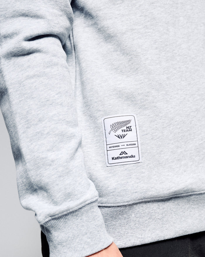 Men's Crew Sweatshirt - SPT Grey Marle | New Zealand Team Supporters Collection