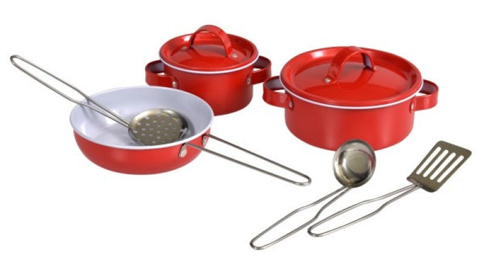 Metal Pan Set Red