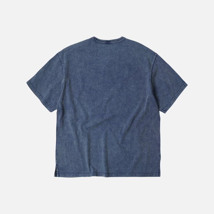 OG VINTAGE DYEING HALF TEE - WASHED NAVY
