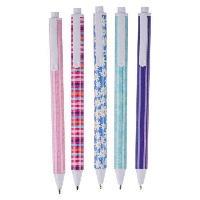 Pen Set 5 pc Girls Sticker Art