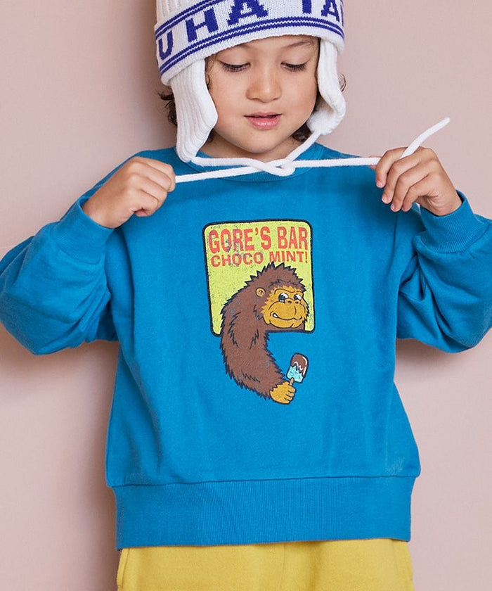 Print Crew Neck Sweatshirt Emerald