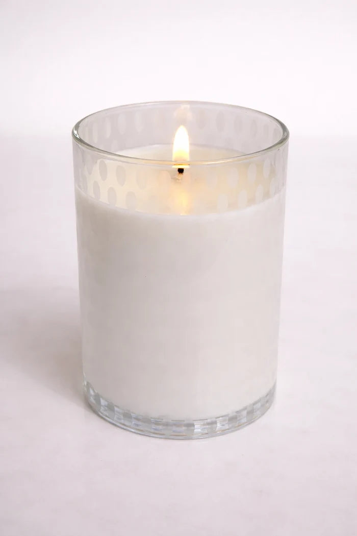 Radiance Simply Ivory Etched Candle: Product View