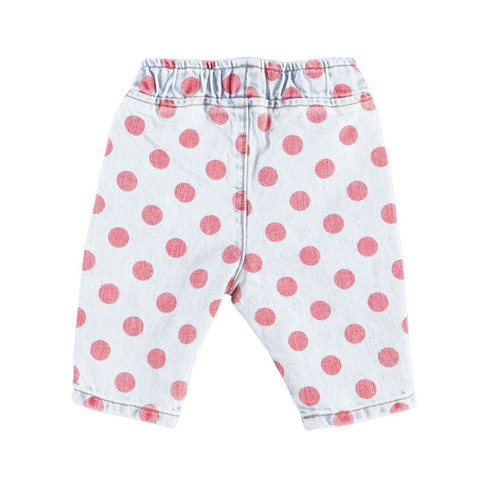 Red Dots Trousers Light Blue Denim
