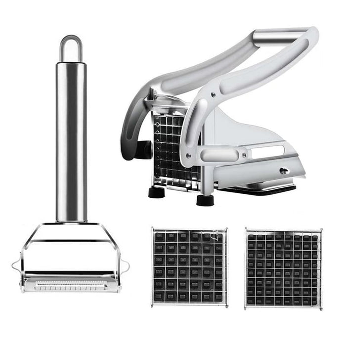 Stainless Steel French Fry Cutter + Stainless Steel Multi-function Vegetable Peeler