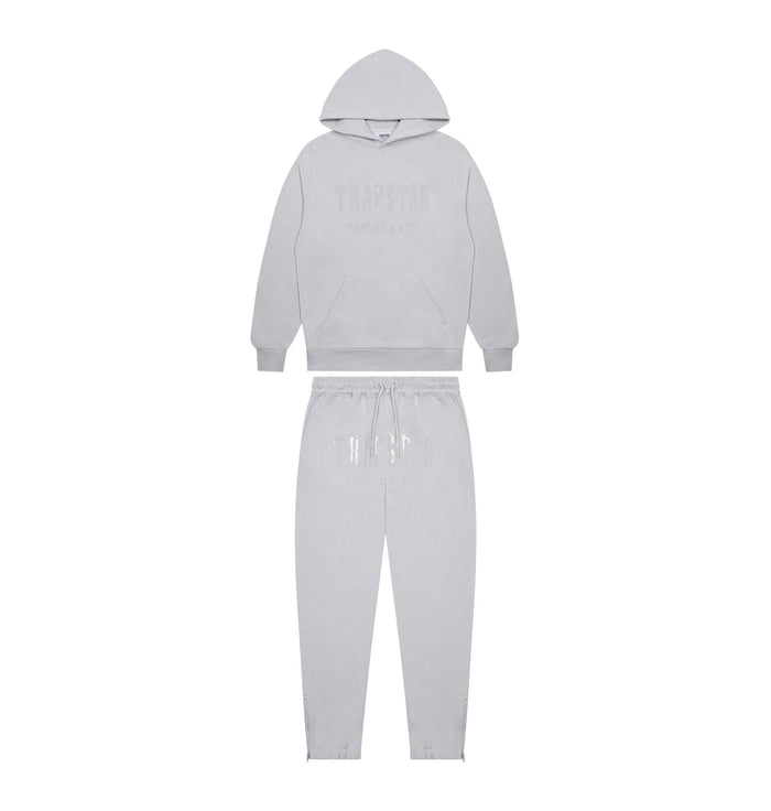 Trapstar Chenille Decoded Gel Hoodie Tracksuit Grey