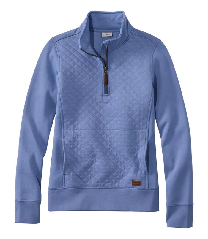 Women's Quilted Quarter-Zip Pullover Sweater