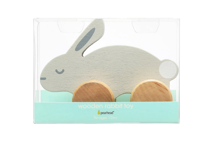 Wooden Toy Push-Along Bunny - Wee Bee Baby Boutique