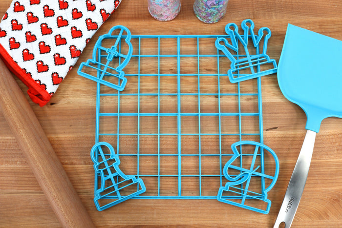XL 12 Inch Chess Board Cookie Cutters - FFXIV Birthday Cookie Cake Cutter - FF14 Baking