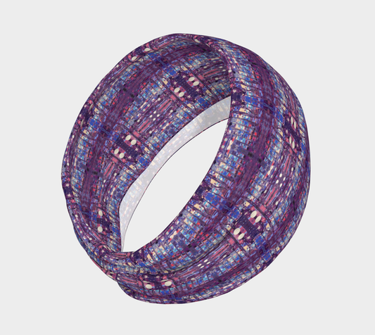 "1972" Headband #3 (Purple, Pink)