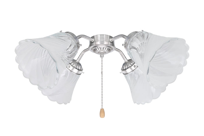 # 23063-4 Clear & Frosted Transitional Style Replacement Glass Shade, 2-1/8" Fitter Size, 4-7/8" high x 4-3/4" diameter, 4 Pack