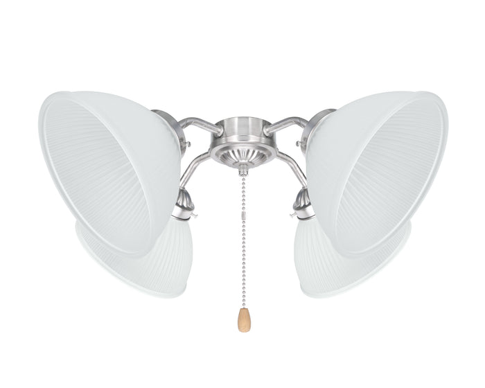 # 23086-4 Transitional Style Replacement Dome Shaped Frosted Ribbed Glass Shade, 2 1/8" Fitter Size, 3 3/4" high x 6 1/2" diameter, 4 Pack