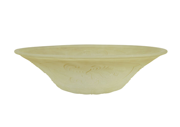 # 23093-01 Amber Transitional Style Replacement Torchiere Glass Shade, 4-1/2" high x 15-5/8" diameter