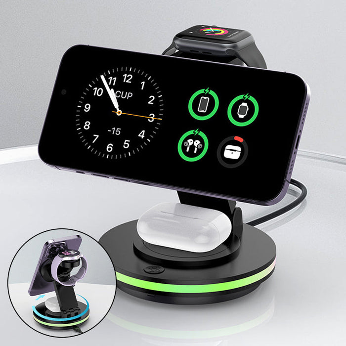 3-in-1 Magnetic Wireless Fast Charger
