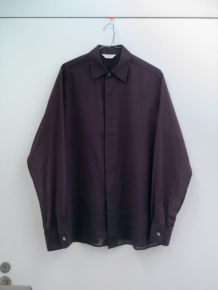 70's Lightweight Sheer Voile Chiffon L/S Shirt