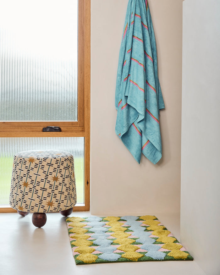 Aegean Stripe Bamboo Terry Bath Towel