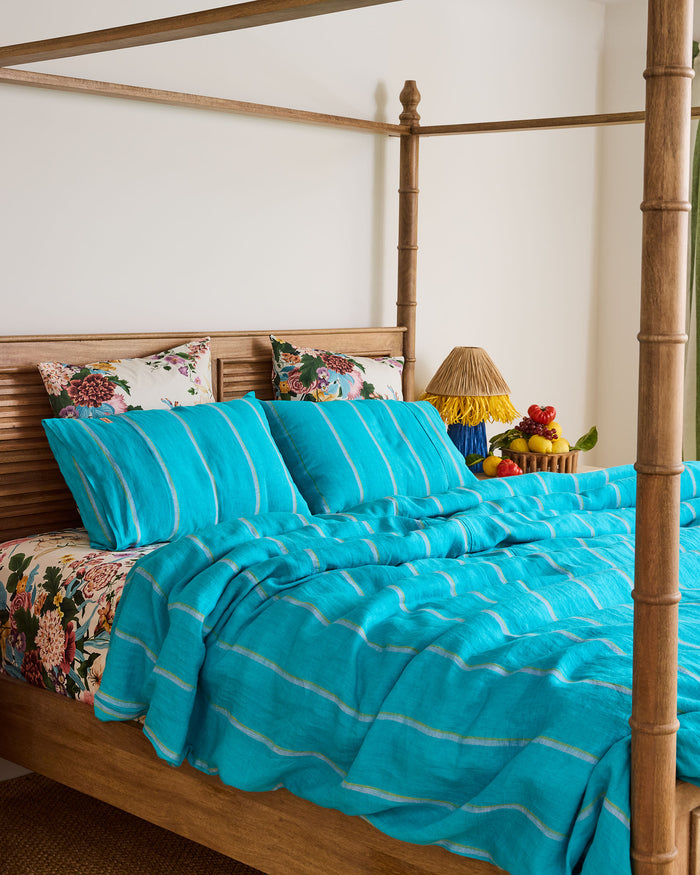 Aegean Stripe Linen Pillowcases