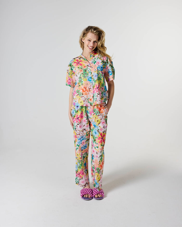 Alfresco Adult Organic Cotton Short Sleeve Shirt & Pant Pyjama Set