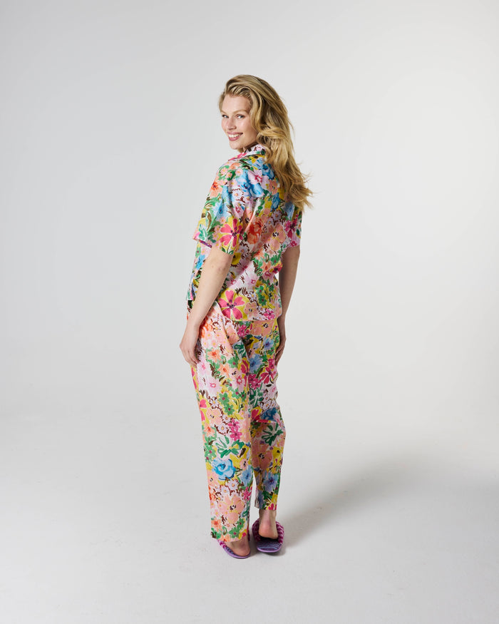 Alfresco Adult Organic Cotton Short Sleeve Shirt & Pant Pyjama Set