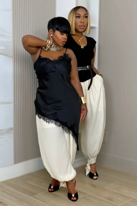 Alicia Crinkle Tapered Pants