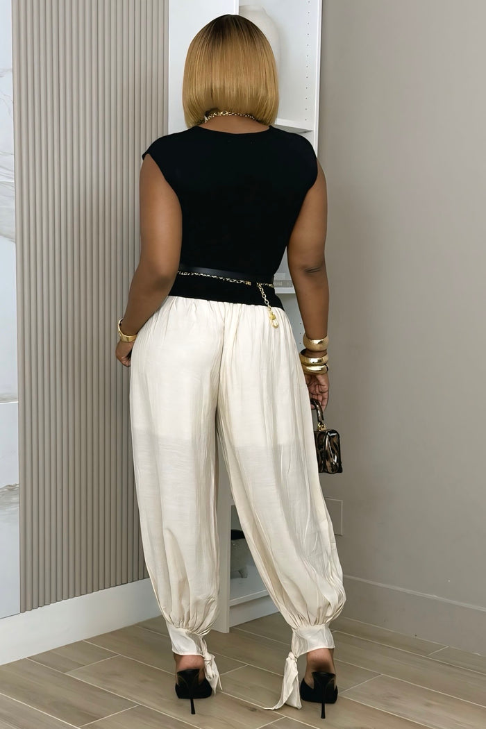 Alicia Crinkle Tapered Pants
