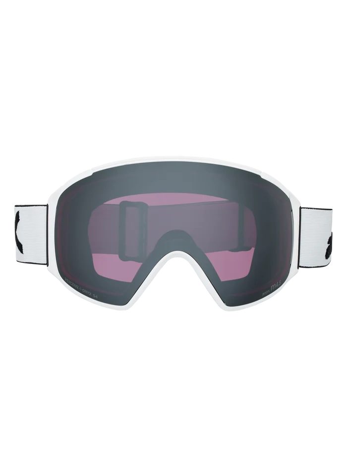 Product image of Anon M4S Goggles (Toric) + Bonus Lens + MFI® Face Mask[Variant:Frame: White, Lens: Perceive Sunny Onyx (6% / S4), Spare Lens: Perceive Variable Violet (34% / S2)]