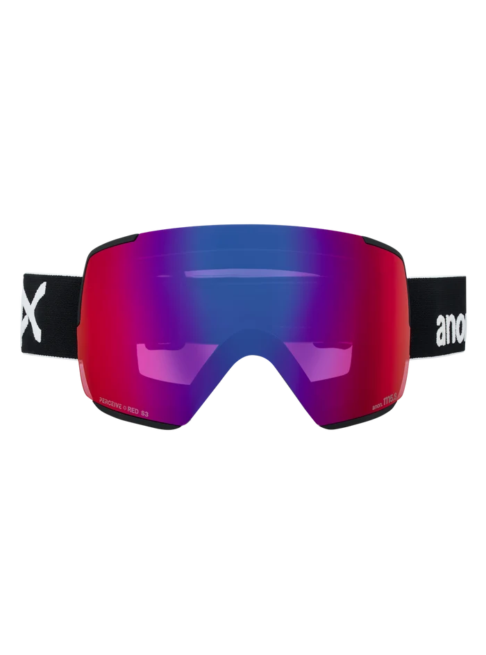 Product image of Anon M5S Goggles + Bonus Lens + MFI® Face Mask[Variant:Frame: Black, Lens: Perceive Sunny Red (14% / S3), Spare Lens: Perceive Cloudy Burst (59% / S1)]
