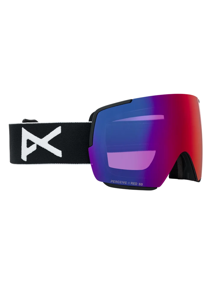 Product image of Anon M5S Goggles + Bonus Lens + MFI® Face Mask[Variant:Frame: Black, Lens: Perceive Sunny Red (14% / S3), Spare Lens: Perceive Cloudy Burst (59% / S1)]