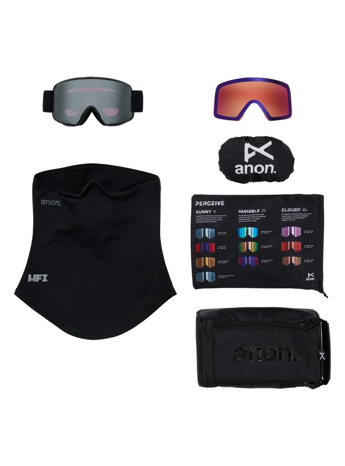 Product image of Anon M6S Goggles[Variant:Frame: Smoke, Lens: Perceive Sunny Onyx (6% / S4), Spare Lens: Perceive Variable Violet (34% / S2)]