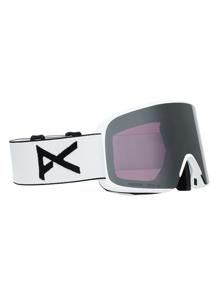 Product image of Anon M6S Goggles[Variant:Frame: White, Lens: Perceive Sunny Onyx (6% / S4), Spare Lens: Perceive Variable Violet (34% / S2)]