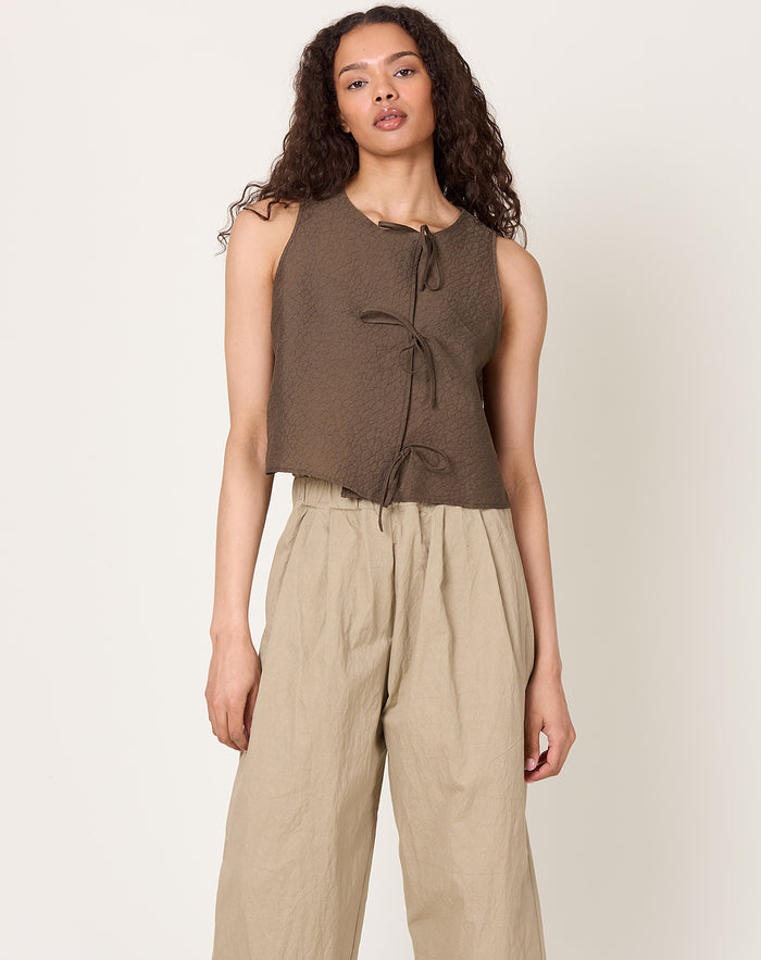 Eleph Anouk Bow Top in Brown