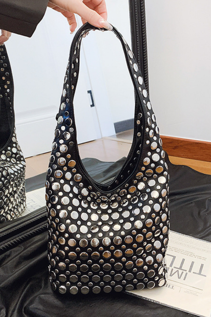 Apollonia Studded Leather Bag