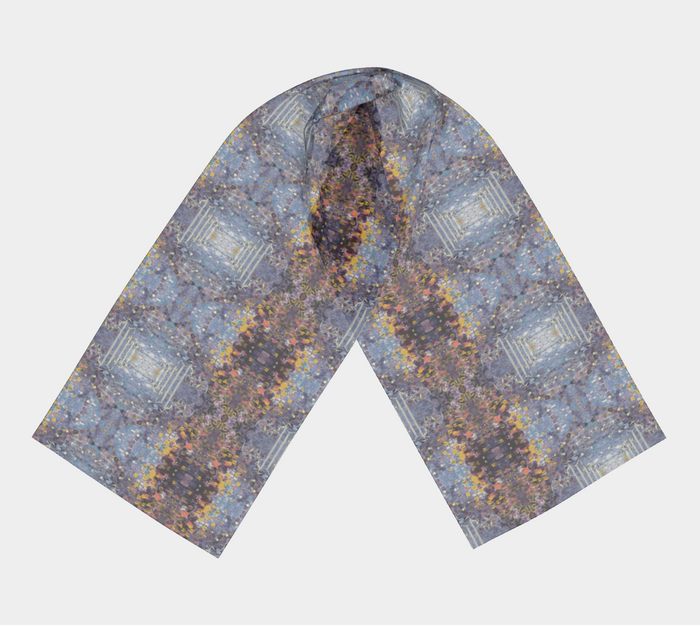 "April Rain" Long Scarf#3 (Lilac)